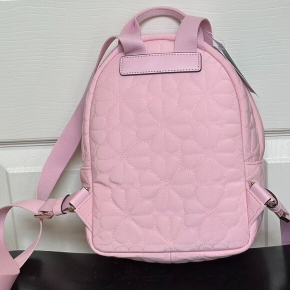 KATE SPADE SPADE FLOWER QUILTED FABRIC SMALL BACKPACK:NWT PINK HORIZON main image 9